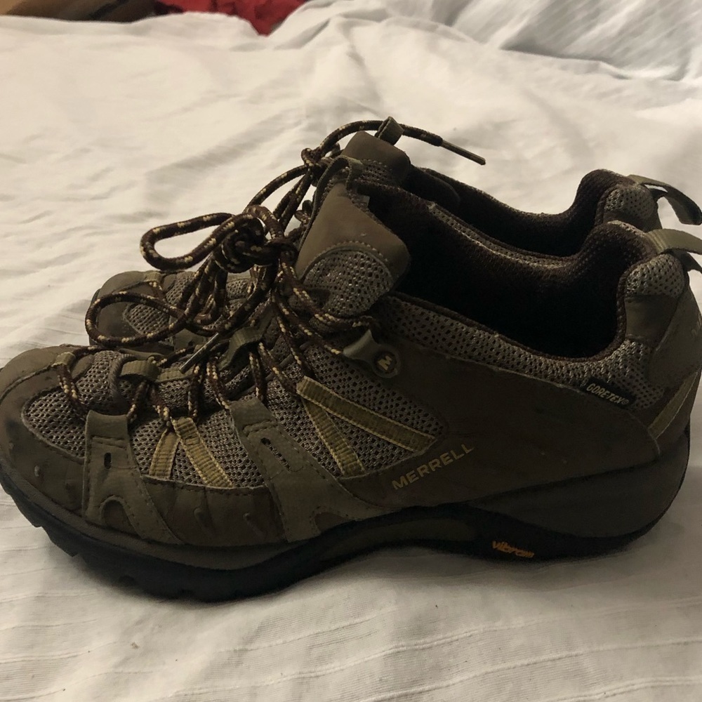 Merrell Siren Sport Women GoreTex XCR/Brindle Hiking Trail Shoe Brown J16000 8.5